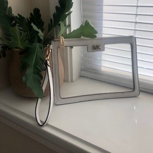 Michael kors clear see through wristlet